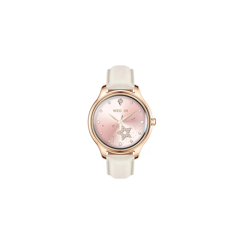 COLMI L28 Smart Watch (Gold + gold leather strap)